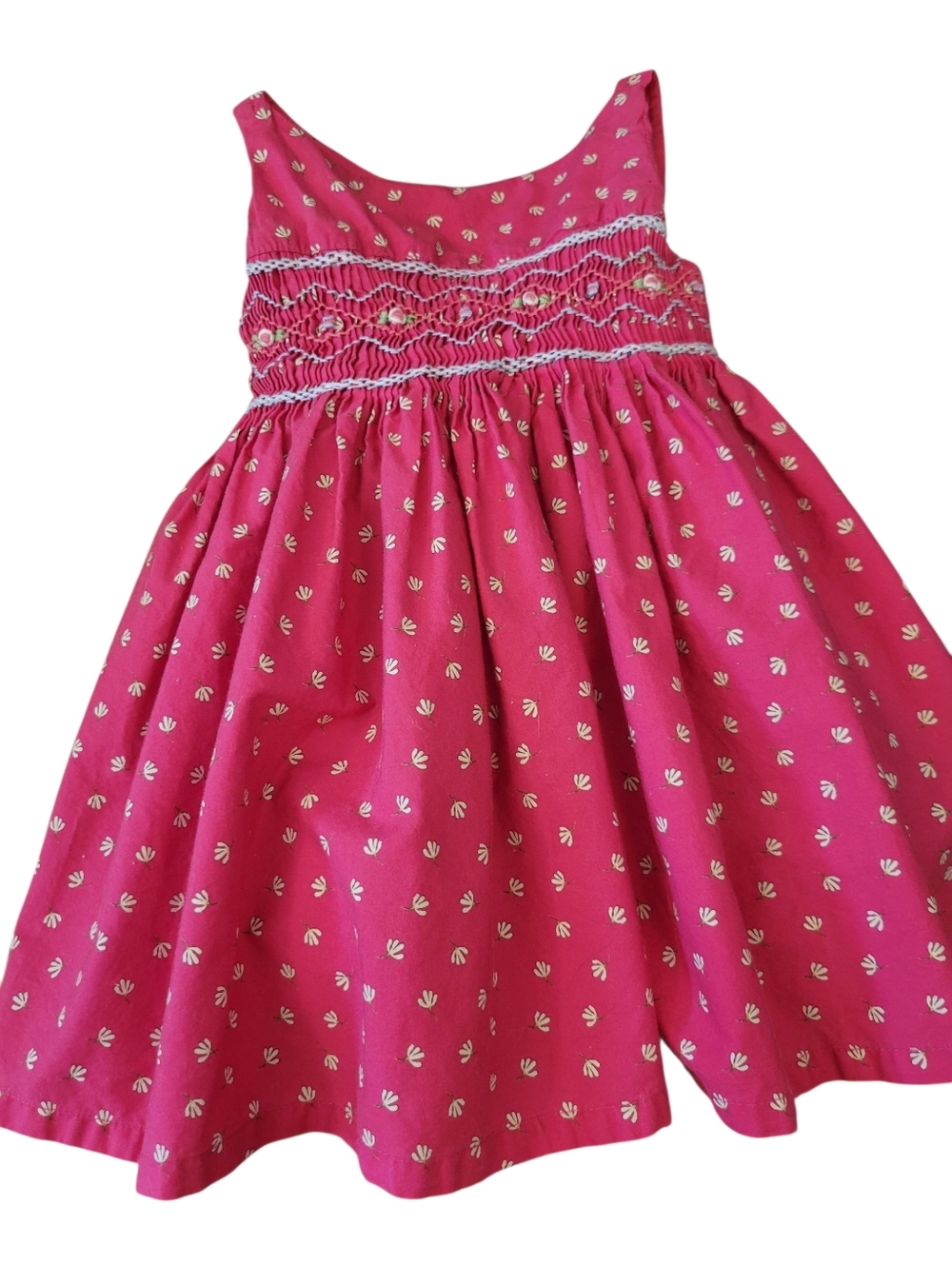 Minnie Minor Dress Infant Hand Smocked Sleeveless Full Skirt‎ With Bow 9 Months